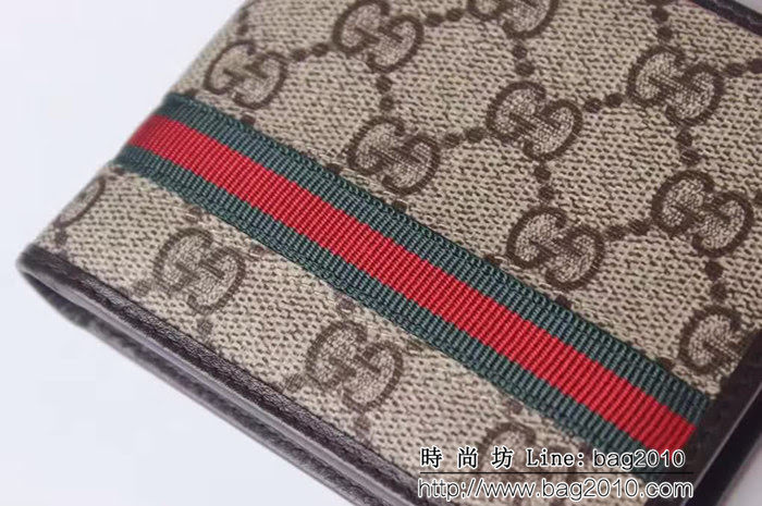 GUCCI古馳 經典款 織帶款 男士雙折皮夾 138042 WTG1835